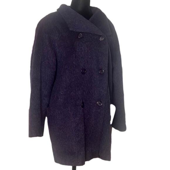 VTG PAVILION PETITE LINED DOUBLE BREASTED 100%‎ PEA COAT SIZE L - Picture 1 of 7